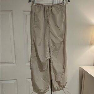 SHEIN Light Beige Parachute Pants